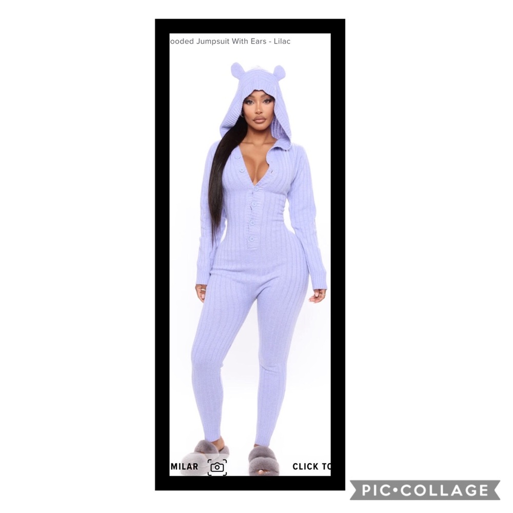 Hooded Jumpsuit With Ears